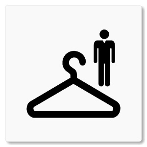 Šatna muži, 80x80mm, bílá, Nevada